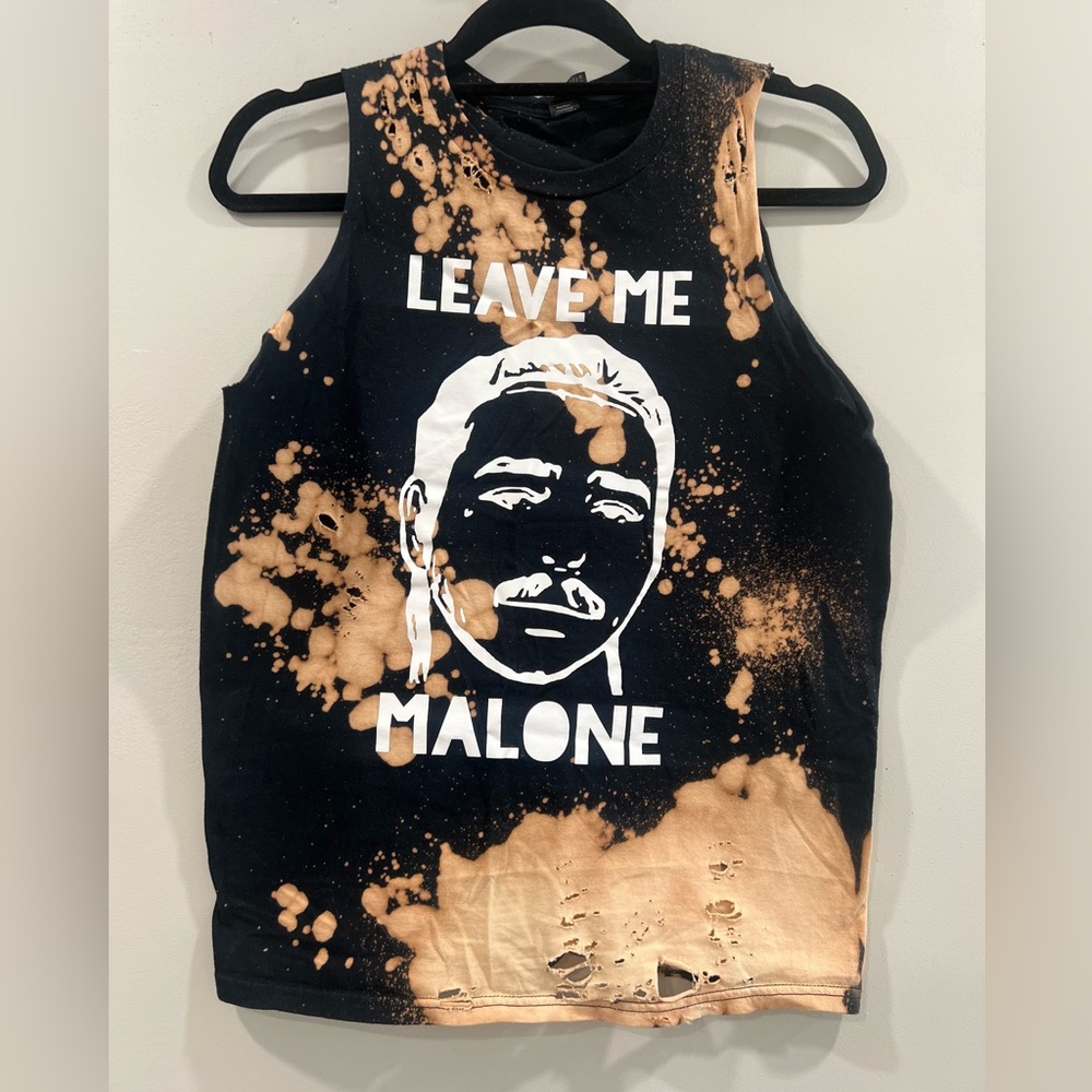 Post Malone Distressed Muscle Tank Country Concert Top - size small